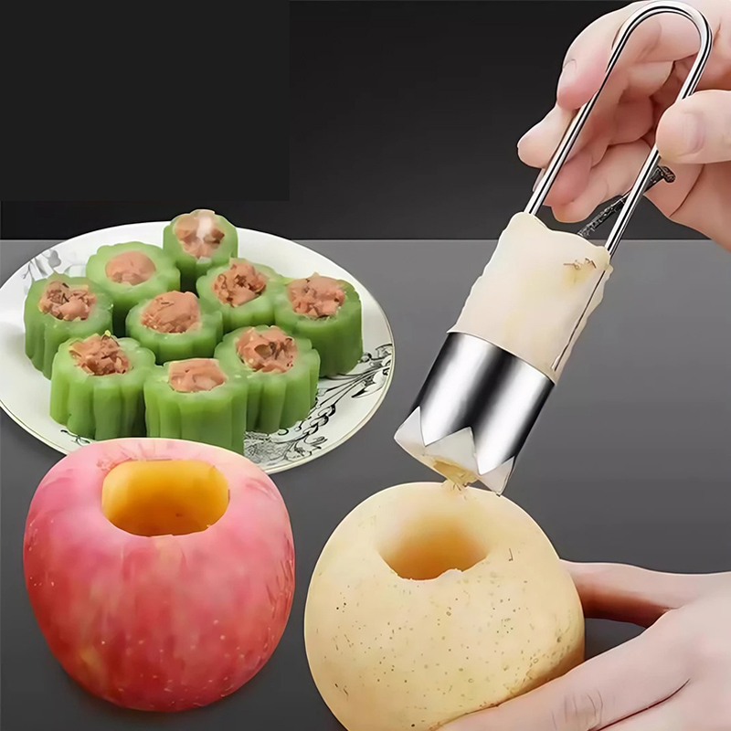 Kitchen Gadgets And Equipment - الفولاذ المقاوم للصدأ الفاكهة الأساسية مزيل