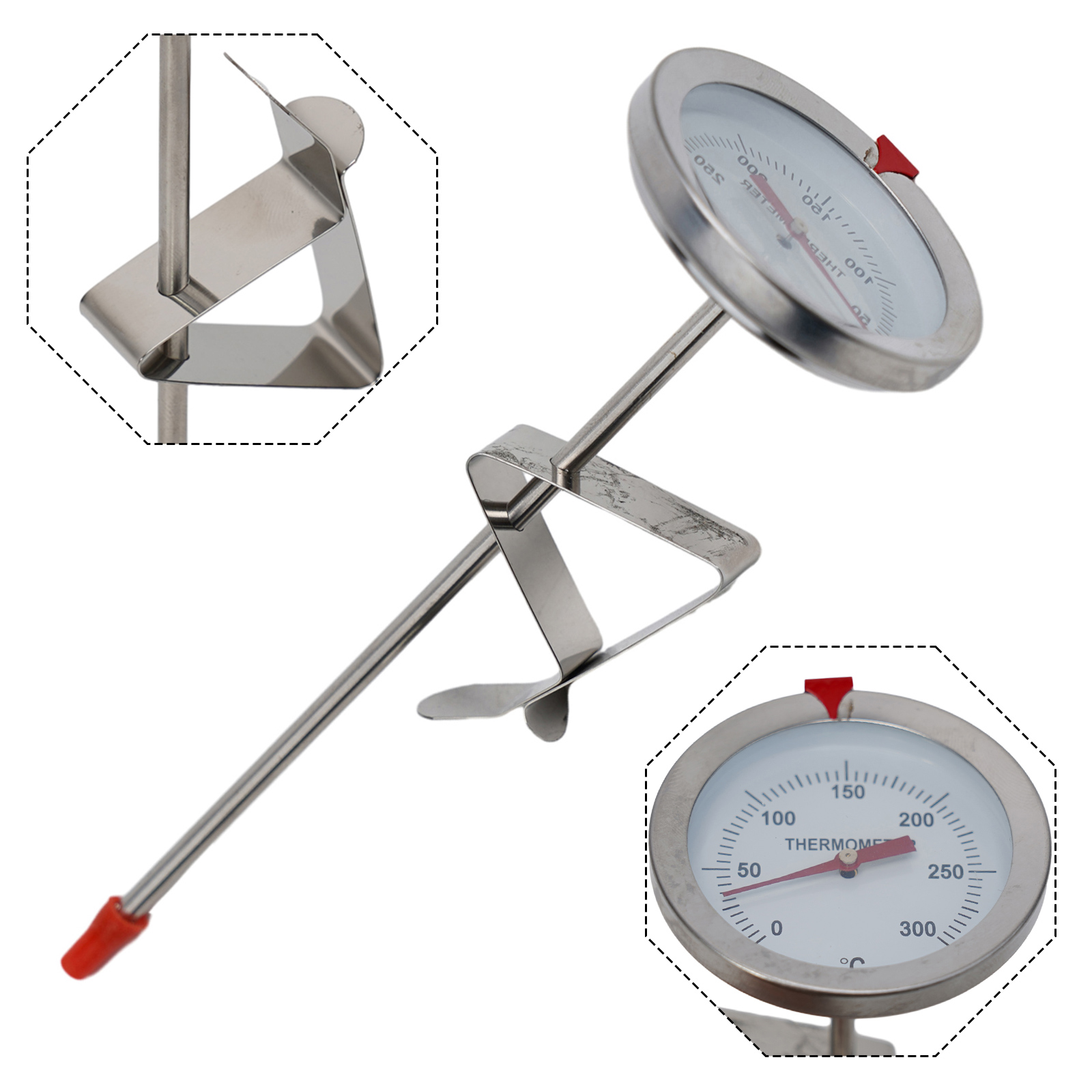 Kitchen Gadgets And Equipment - الفولاذ المقاوم للصدأ التحقيق ميزان الحرارة