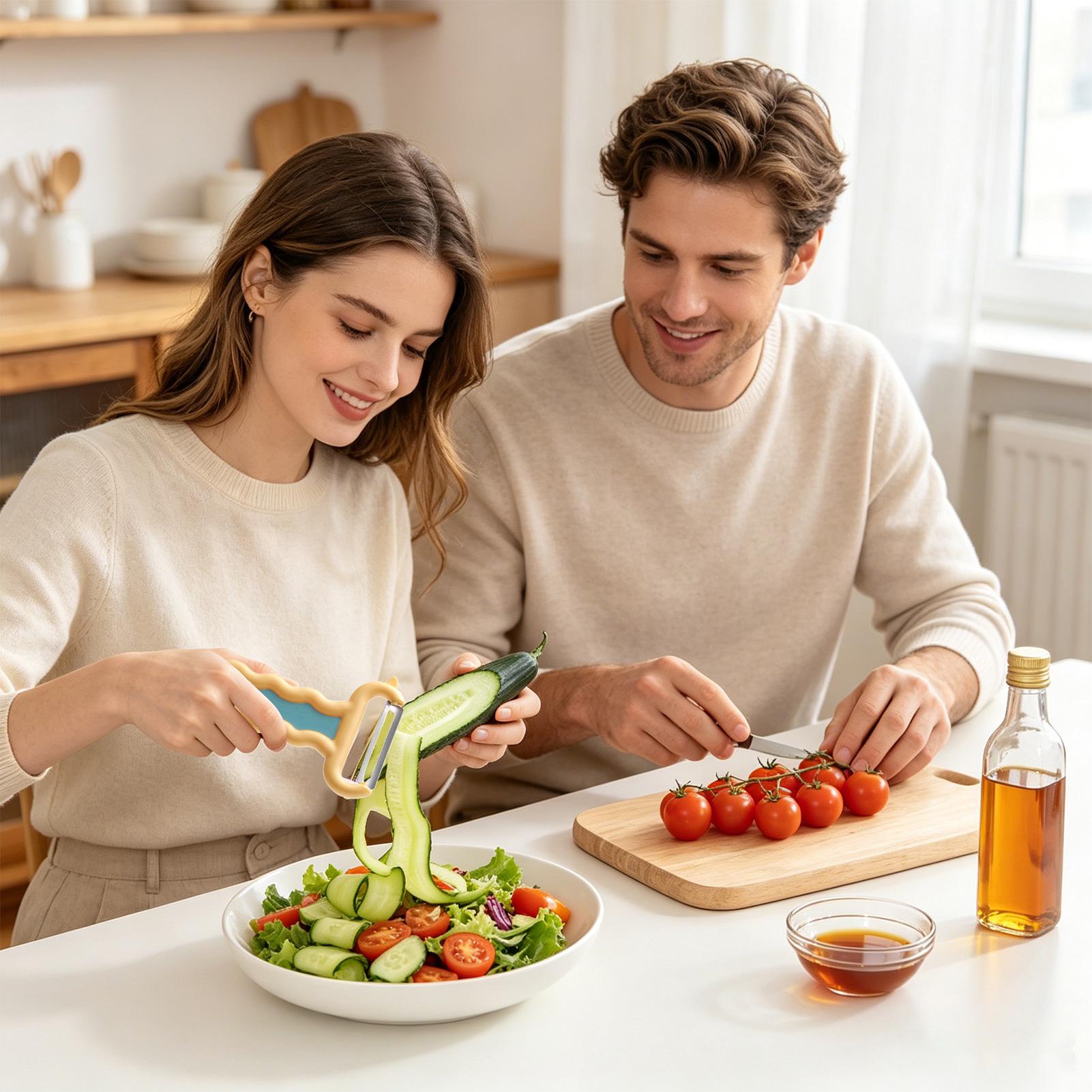 مقشرة الخضار المحمولة باليد، أ - مراجعة Kitchen Gadgets Men وسعره