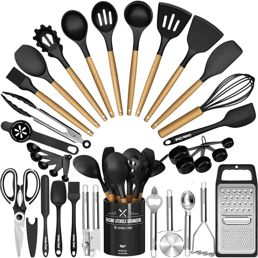 مجموعة أدوات المطبخ - 34 قطعة  - مراجعة Kitchen Utensil Holder وسعره