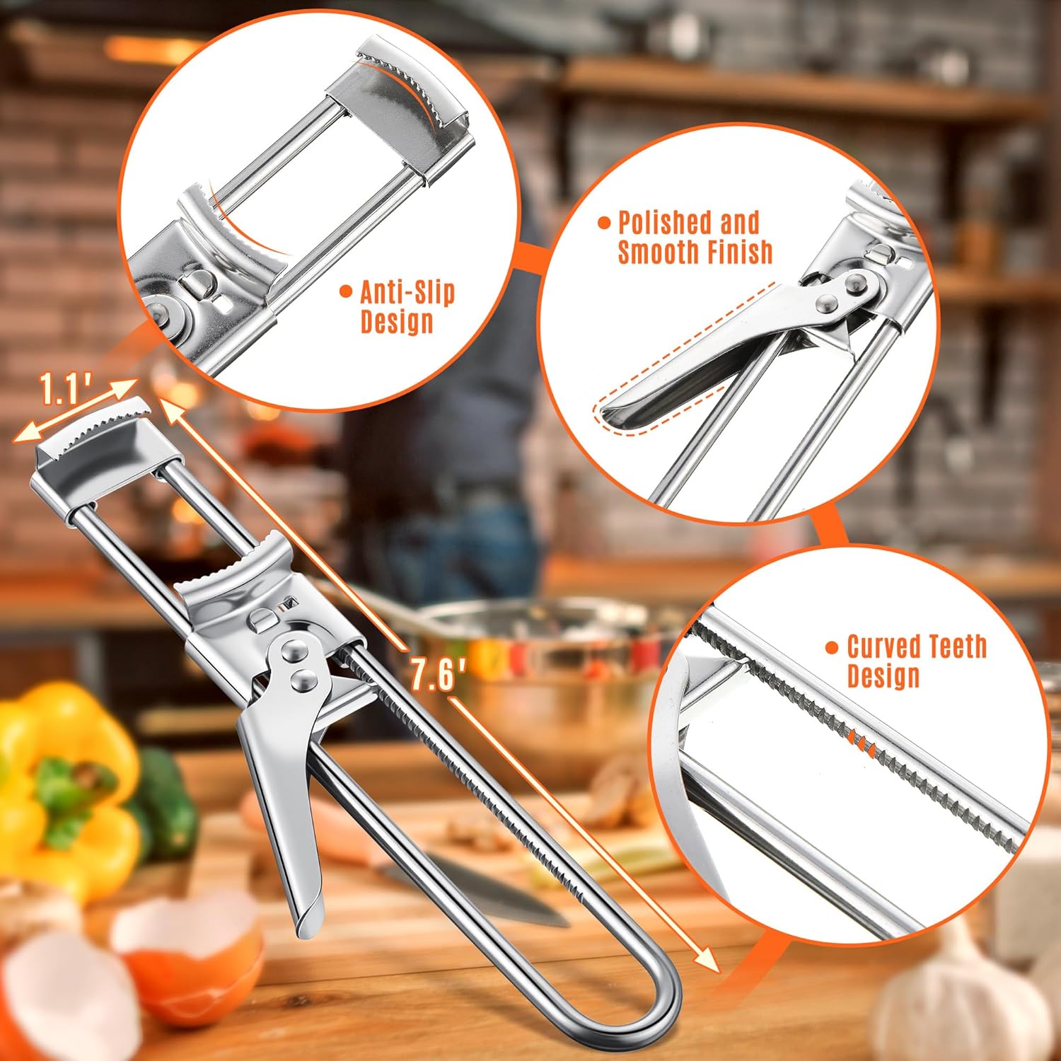 فتاحة جرة من الفولاذ المقاوم ل - مراجعة Kitchen Gadgets Men وسعره