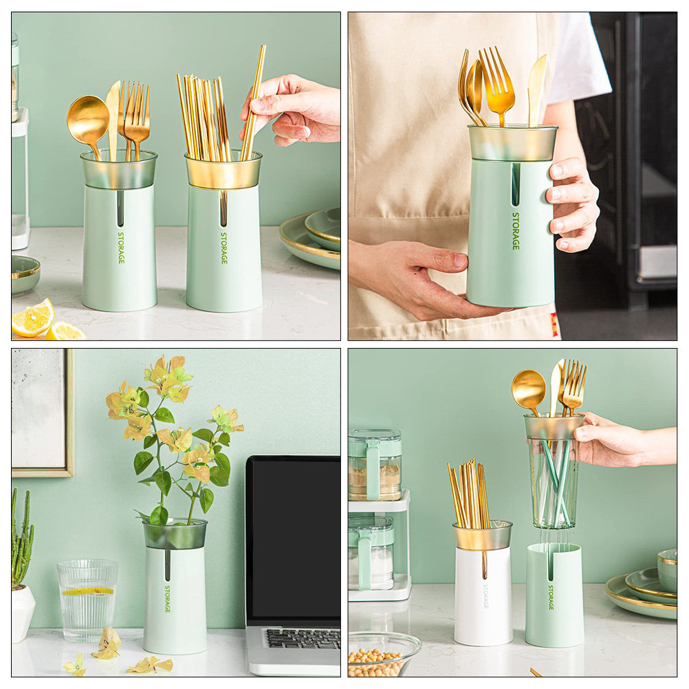 حامل أدوات المائدة المزدوج الط - مراجعة Kitchen Utensil Holder وسعره