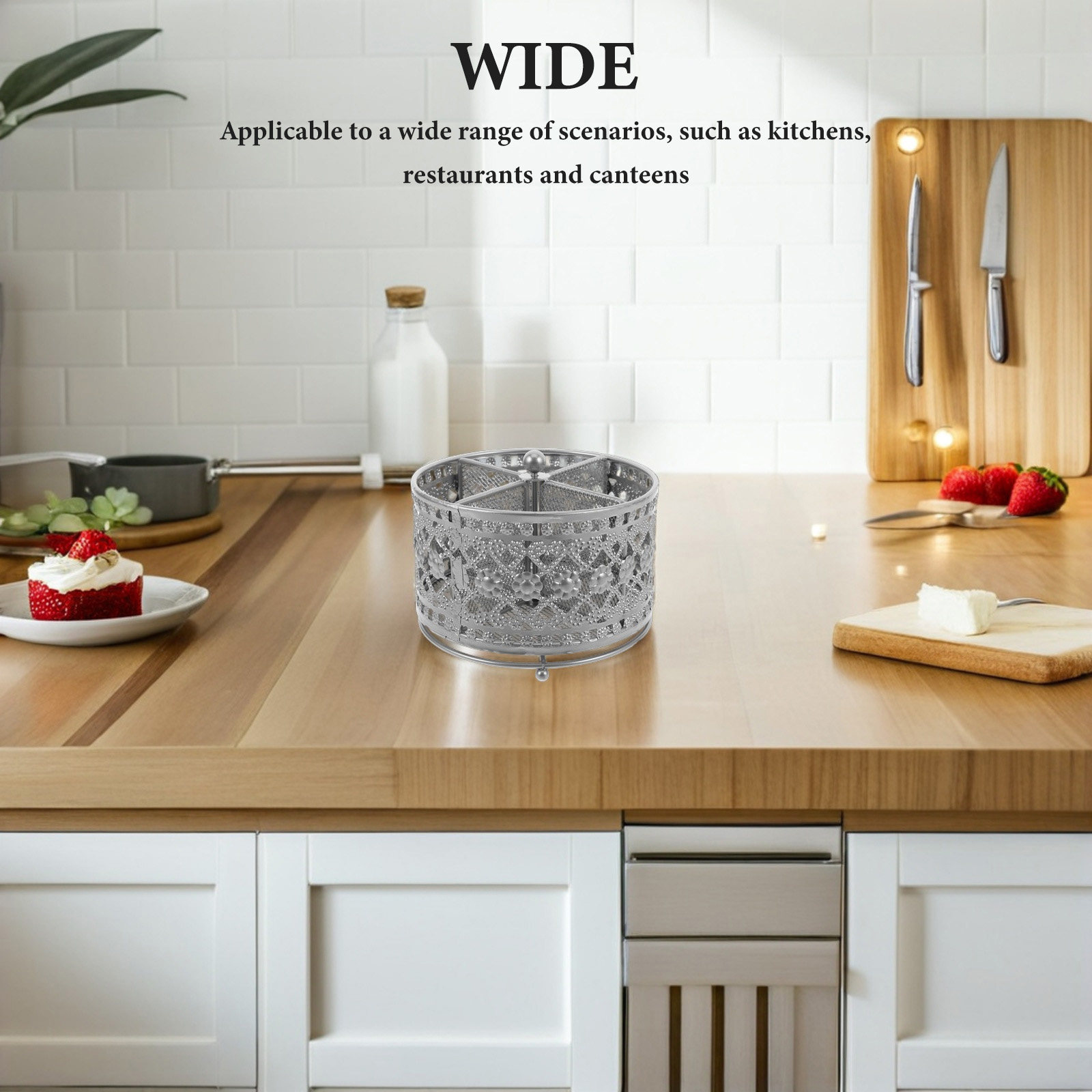 حامل أدوات المائدة الدوار المص - مراجعة Kitchen Utensil Holder وسعره