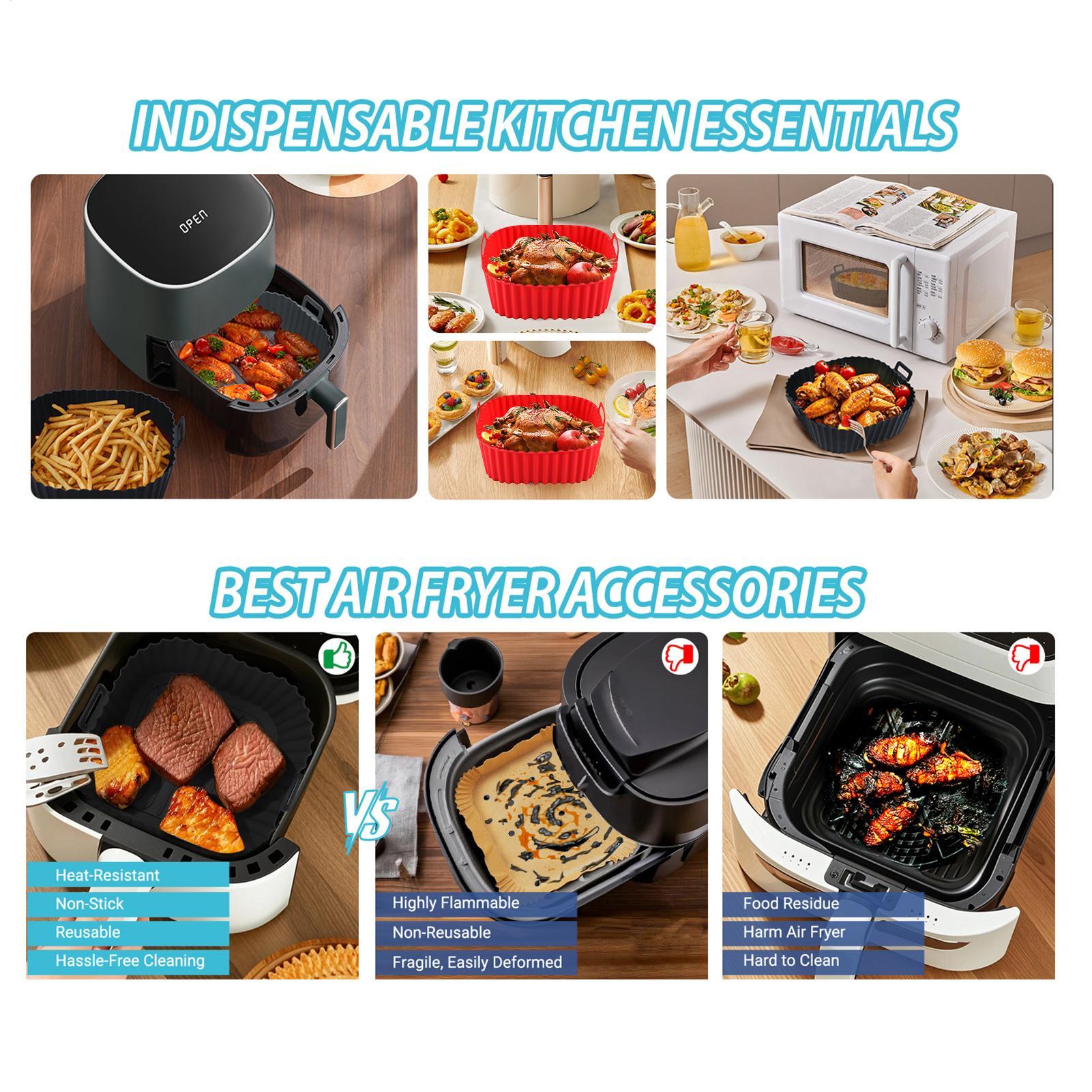 بطانات سيليكون لمقلاة الهواء،  - مراجعة Kitchen Gadgets Men وسعره