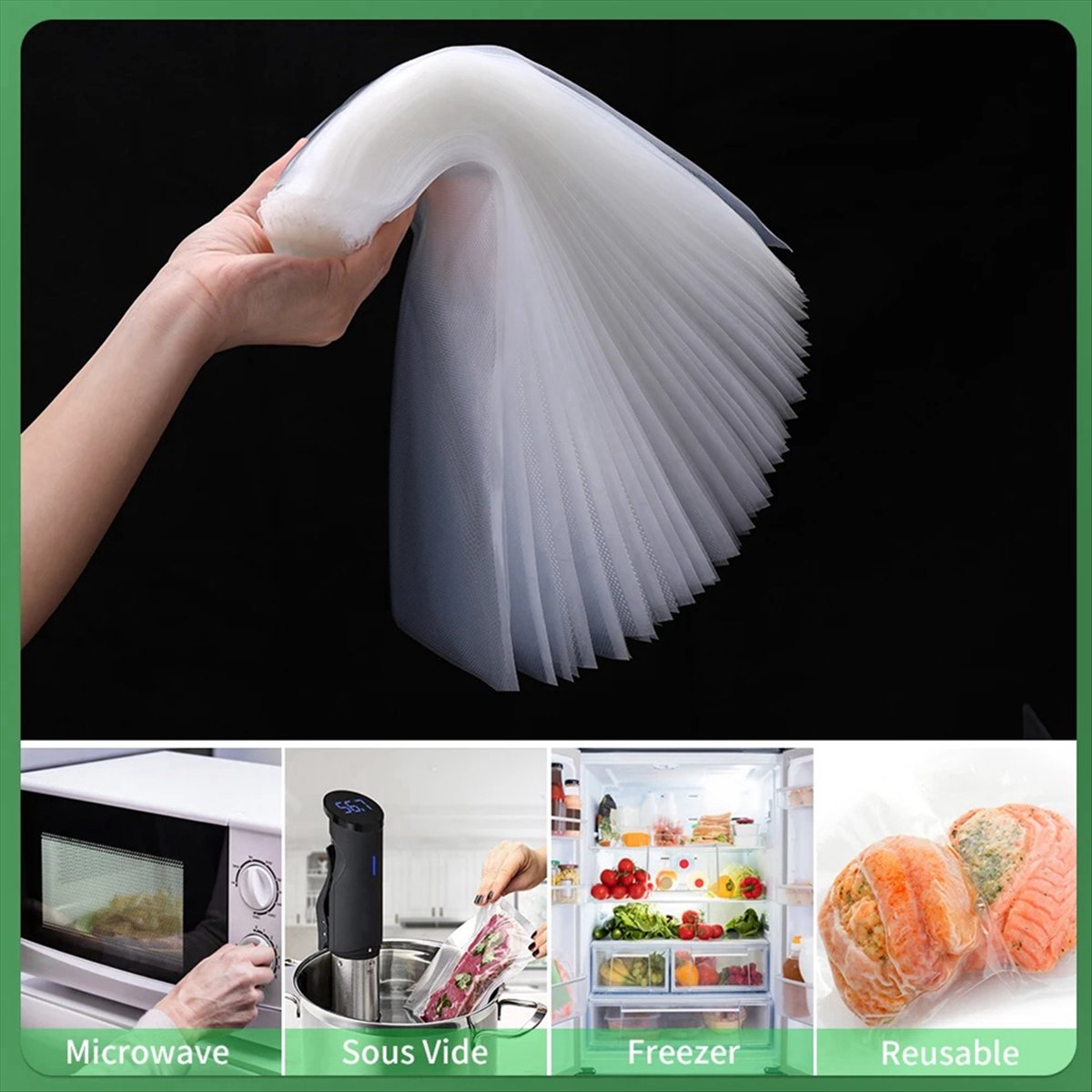 أكياس تفريغ الهواء للمطبخ A75K - مراجعة Food Vacuum Sealer وسعره