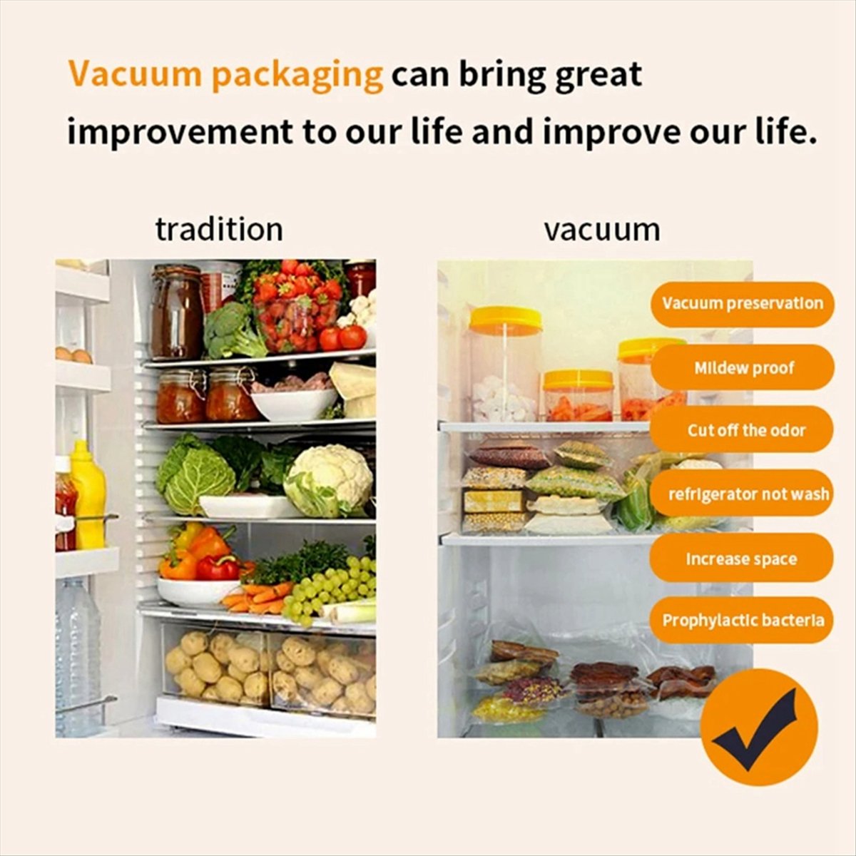 أكياس تفريغ الهواء للمطبخ A75K - مراجعة Food Vacuum Sealer وسعره